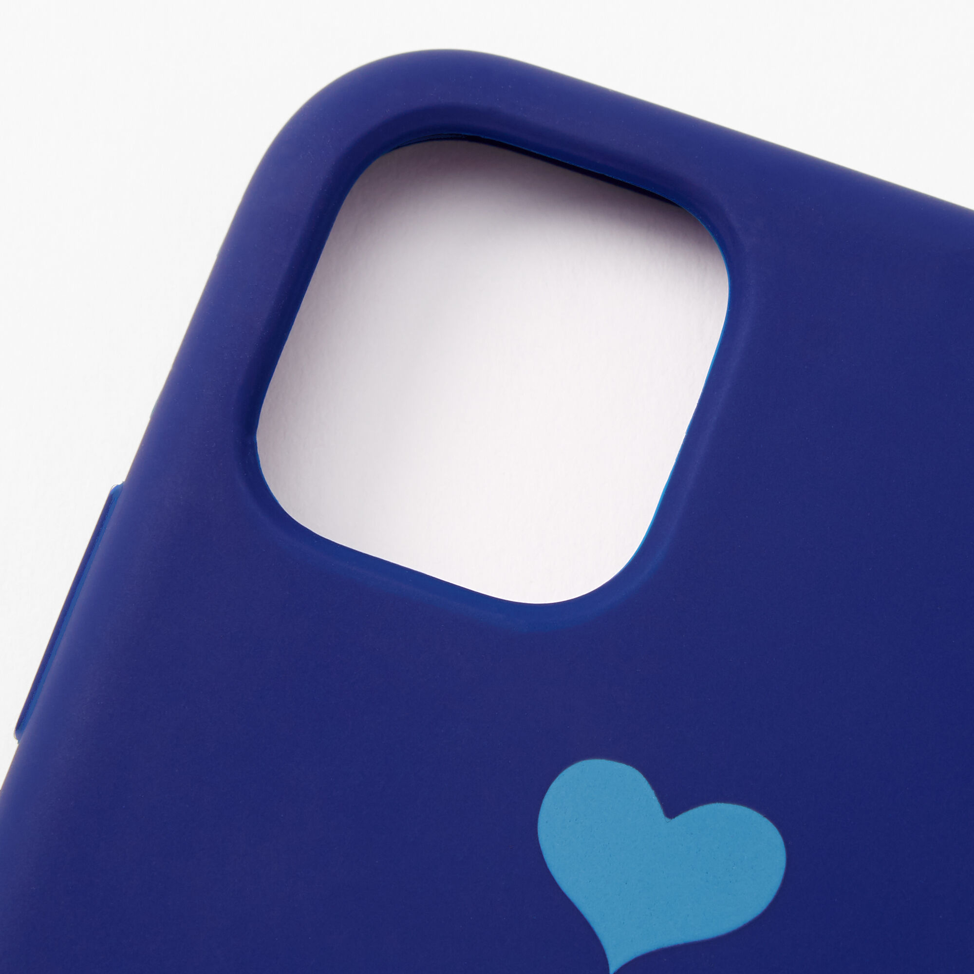 Coque de protection pour portable cœur bleu marine - Compatible avec iPhone 11,