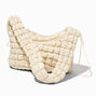 Ivory Puffy Sling Shoulder Bag,