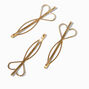 Gold-tone Open Heart Hair Pins - 3 Pack,