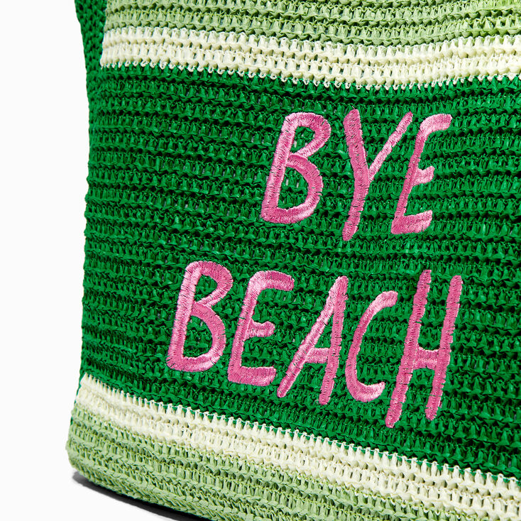 "Bye Beach" Large Woven Tote Bag