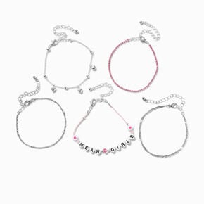 Mean Girls&trade; x Claire&#39;s Silver-tone Bracelet Set - 5 Pack,