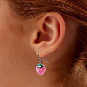 Iridescent AB Strawberry Drop Earrings,