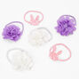 Claire&#39;s Club Chiffon Flowers &amp; Glittery Bunny Hair Ties - 6 Pack,