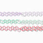 Pastel Ombr&eacute; Tattoo Choker Necklaces - 3 Pack,