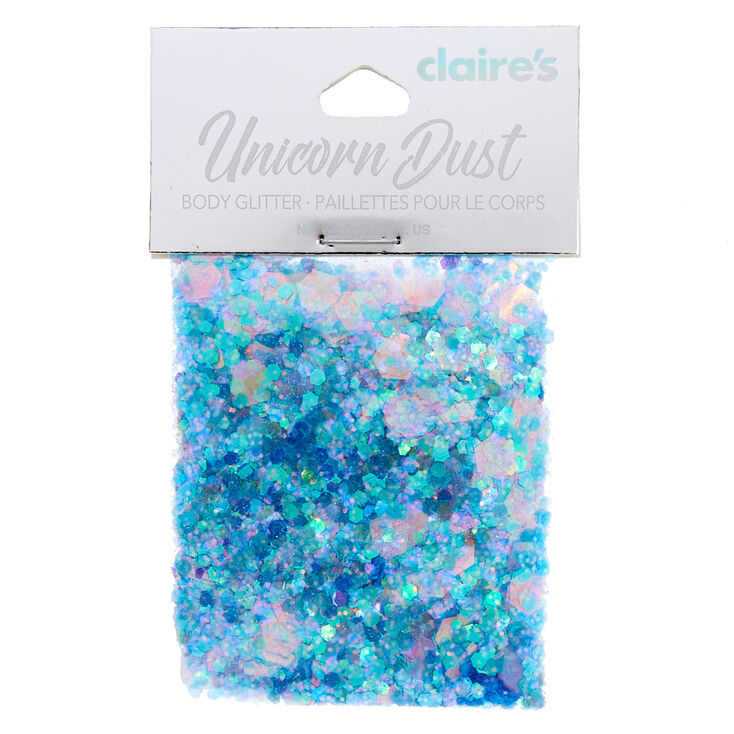 Light Blue Unicorn Dust Glitter Pouch Claire S Us