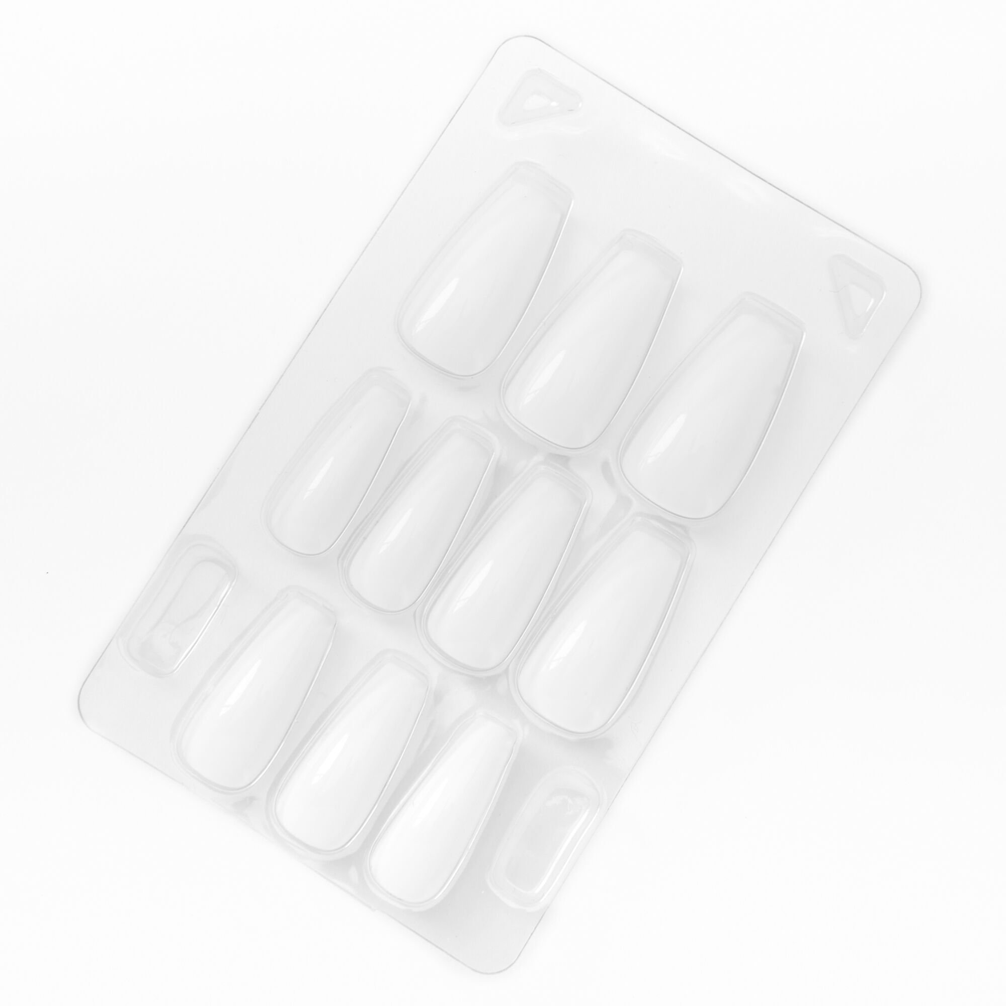 View Claires Glossy Squareletto Press On Vegan Faux Nail Set 24 Pack White information