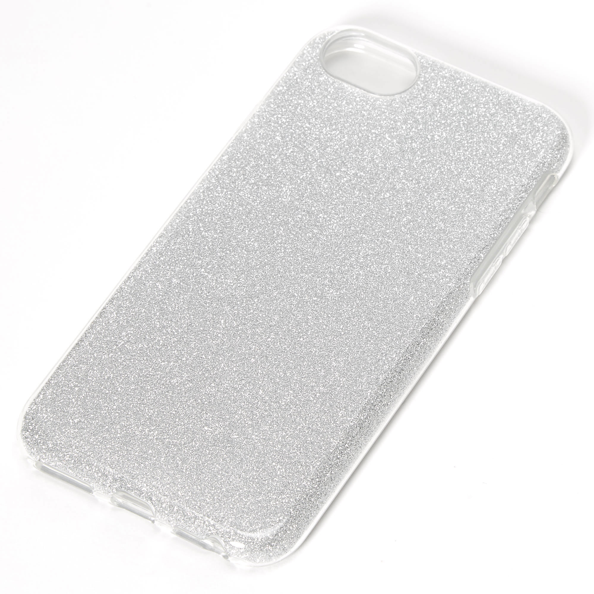 Silver Glitter Protective Phone Case - Fits iPhone 6/7/8/SE,
