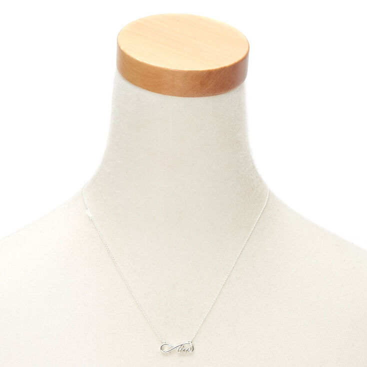 Silver Infinity Love Pendant Necklace,