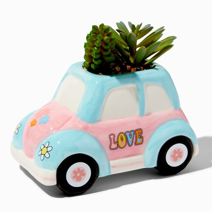 Love Bug Planter With Faux Succulent,