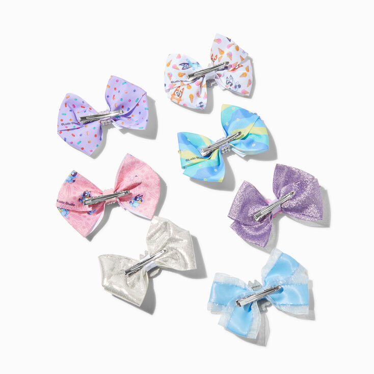 Bluey Hair Bow Clips - 7 Pack,