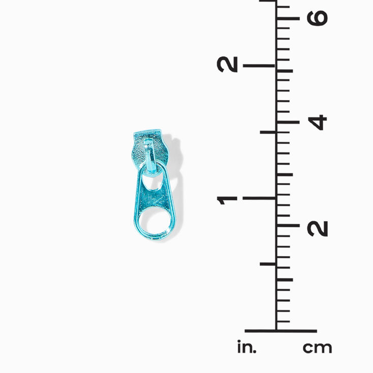 Clous d&rsquo;oreilles &agrave; zip m&eacute;tallique - Lot de 3,