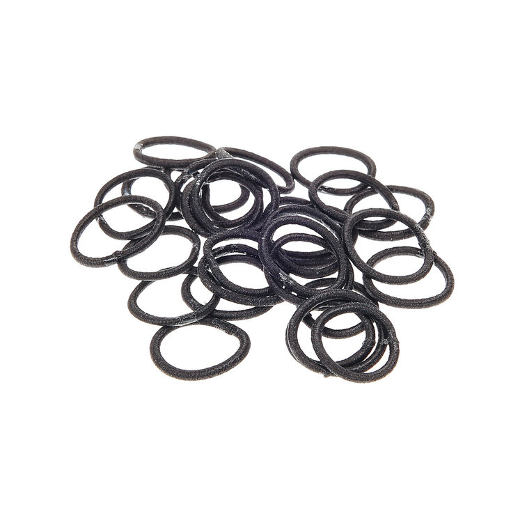 Mini Hair Bobbles - Black, 30 Pack,