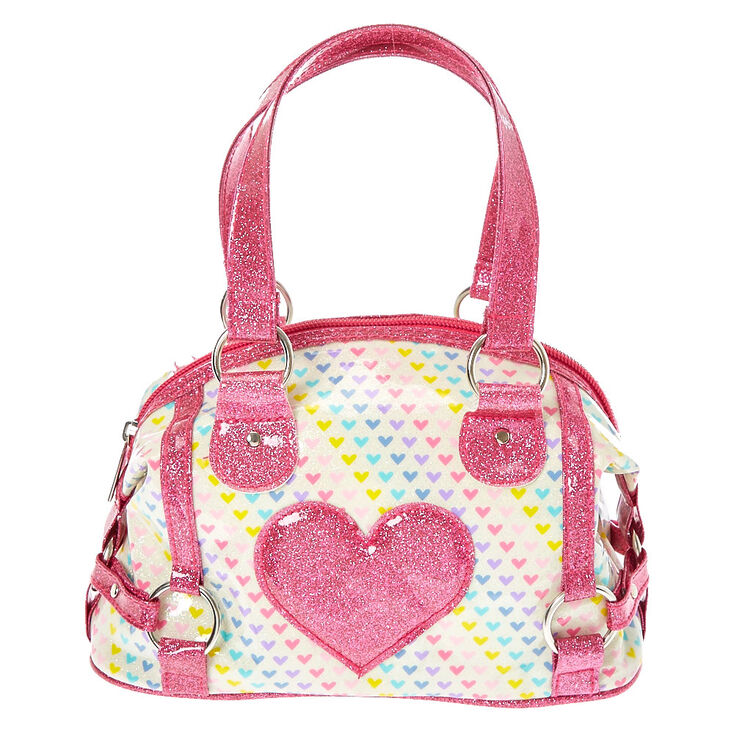 Kids Mini Glitter Heart Handbag,