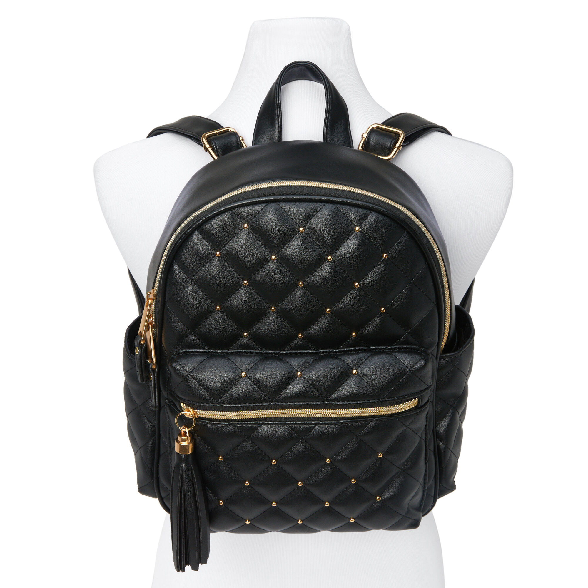 Black and shop gold mini backpack