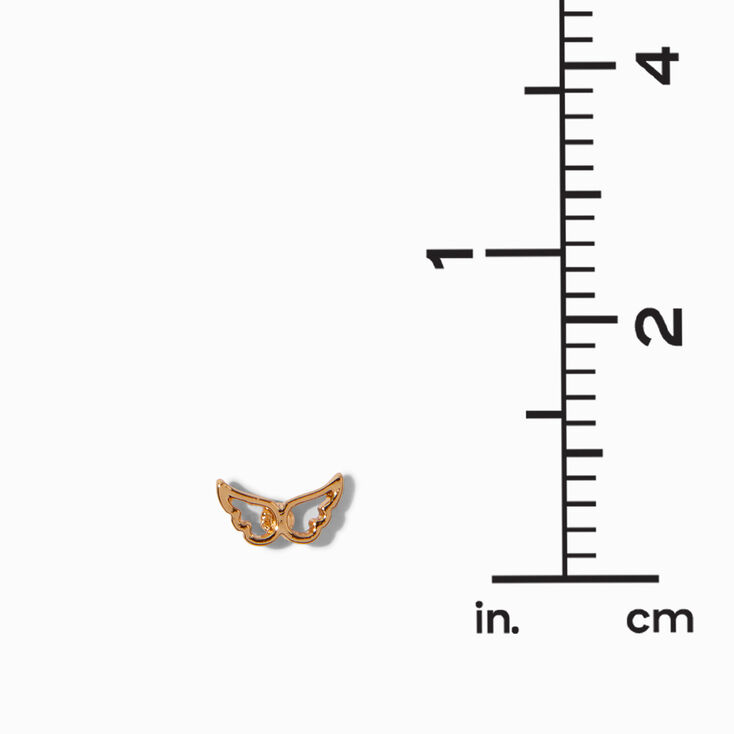Gold-tone Butterfly Wings Stud Earrings,