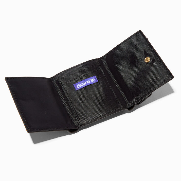 Heart Trifold Wallet - Black