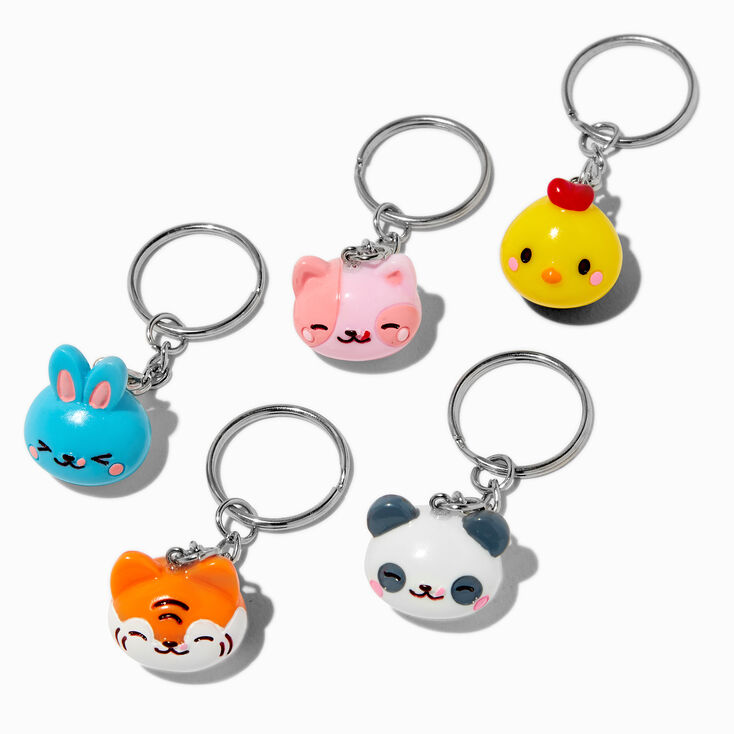 Porte-cl&eacute;s petits animaux best friends - Lot de 5,