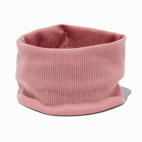 Bandeau plat en jersey rose tendre,