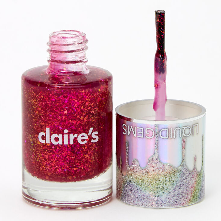 Liquid Gems Nail Polish - Hot Pink,