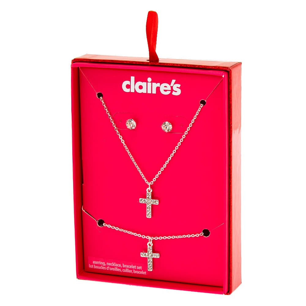 Claire's store cross necklace