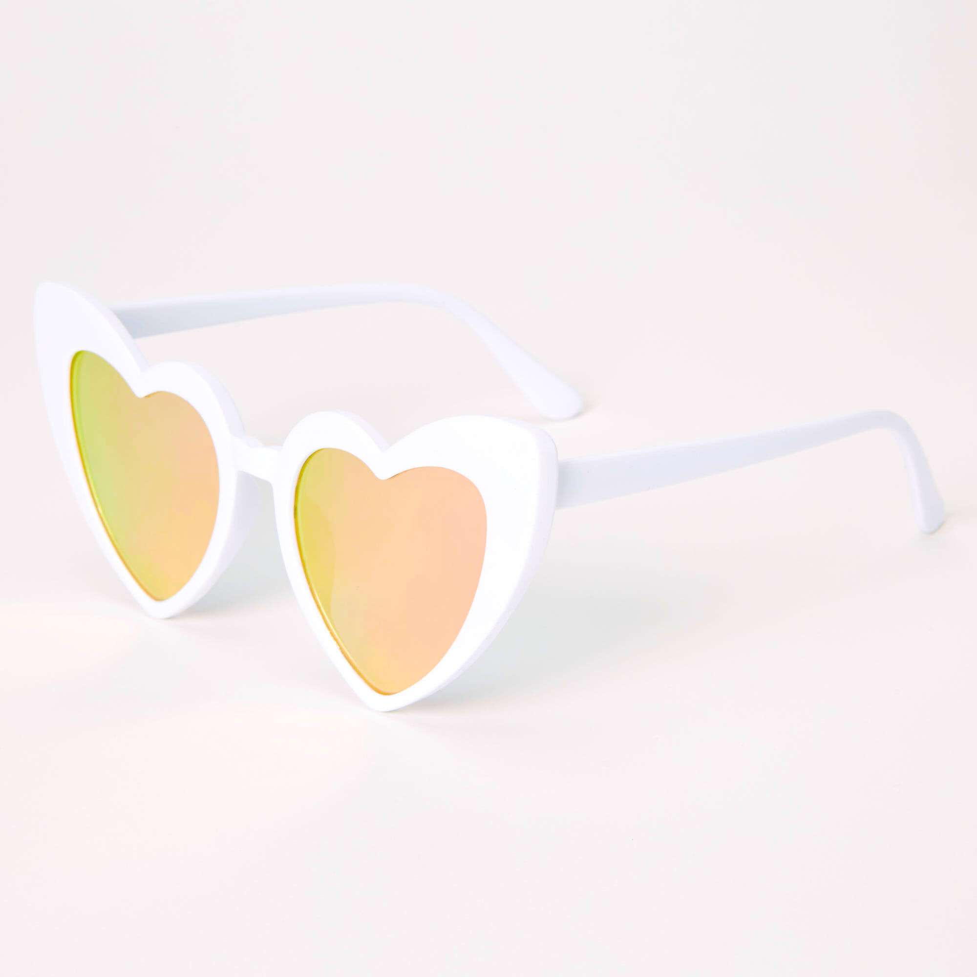 Heart Cat Eye Sunglasses White Claire S Us