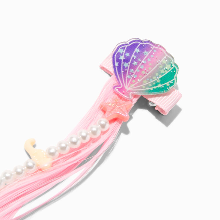 Claire&#39;s Club Pearl Ombr&eacute; Faux Hair Clips - 2 Pack,