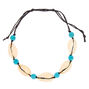 Puka Shell Anklet - Turquoise,