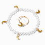 Claire&#39;s Club Gold Moon Pearl Jewellery Set - 3 Pack,