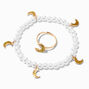 Claire&#39;s Club Gold Moon Pearl Jewelry Set - 3 Pack,