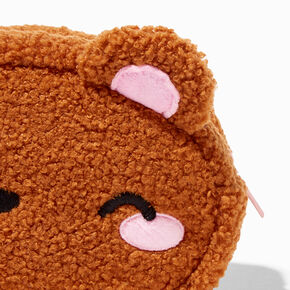 Brown Bear Sherpa Makeup Bag,