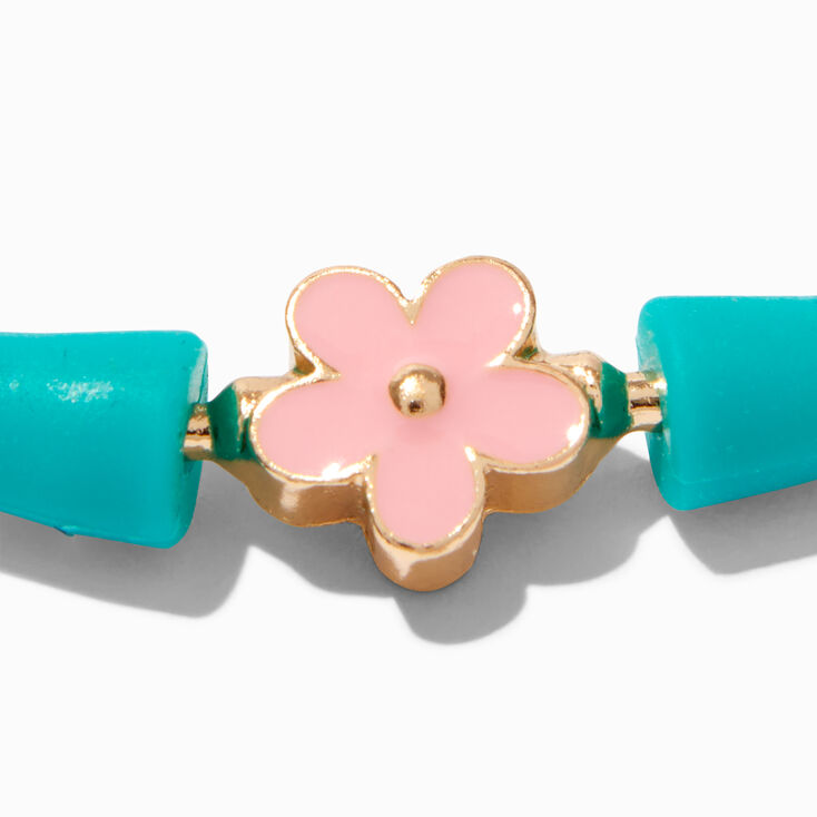 Mint Flower Silicone Bracelet,