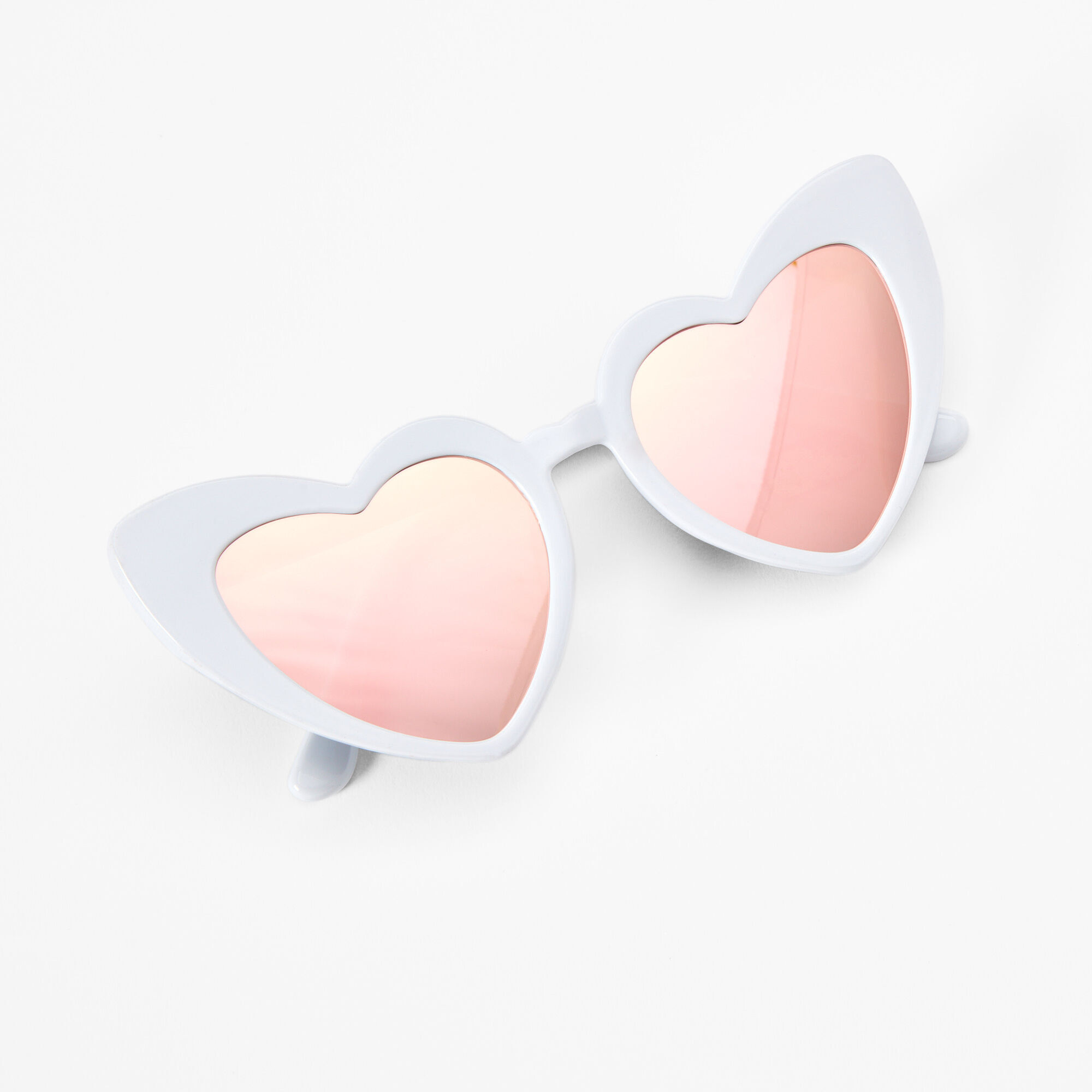 White Heart Rainbow Lens Sunglasses Claire s US