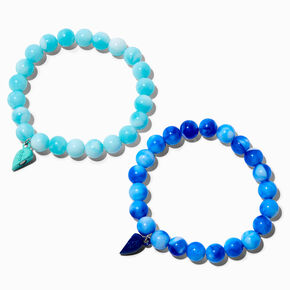 Best Friends Split Heart Beaded Bracelets - 2 Pack,