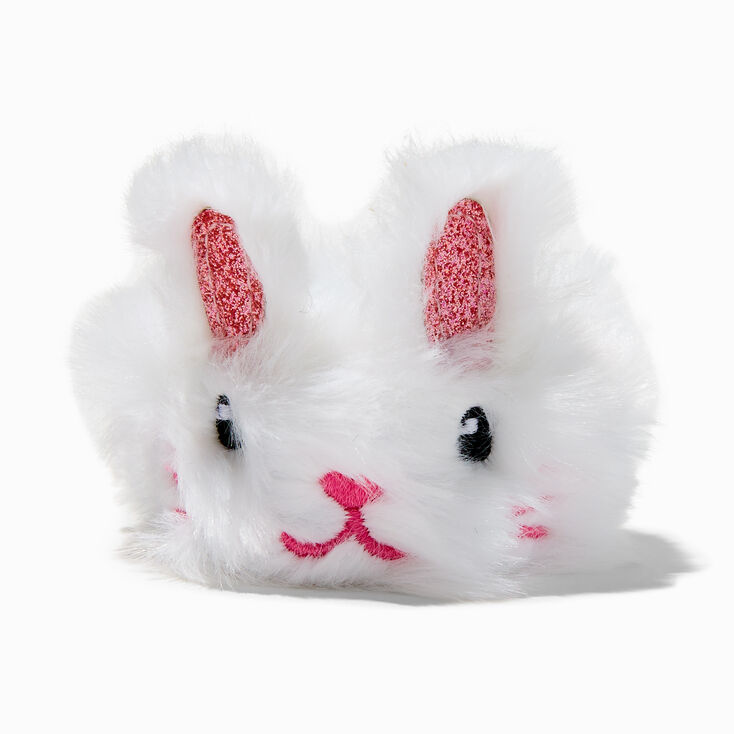 White Fuzzy Bunny Slap Bracelet,