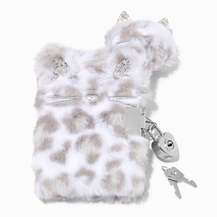 Claire&#39;s Club Snow Leopard Plush Diary,