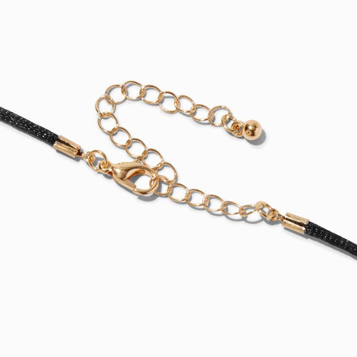 Collier &agrave; pendentif corde spirale couleur dor&eacute;e,