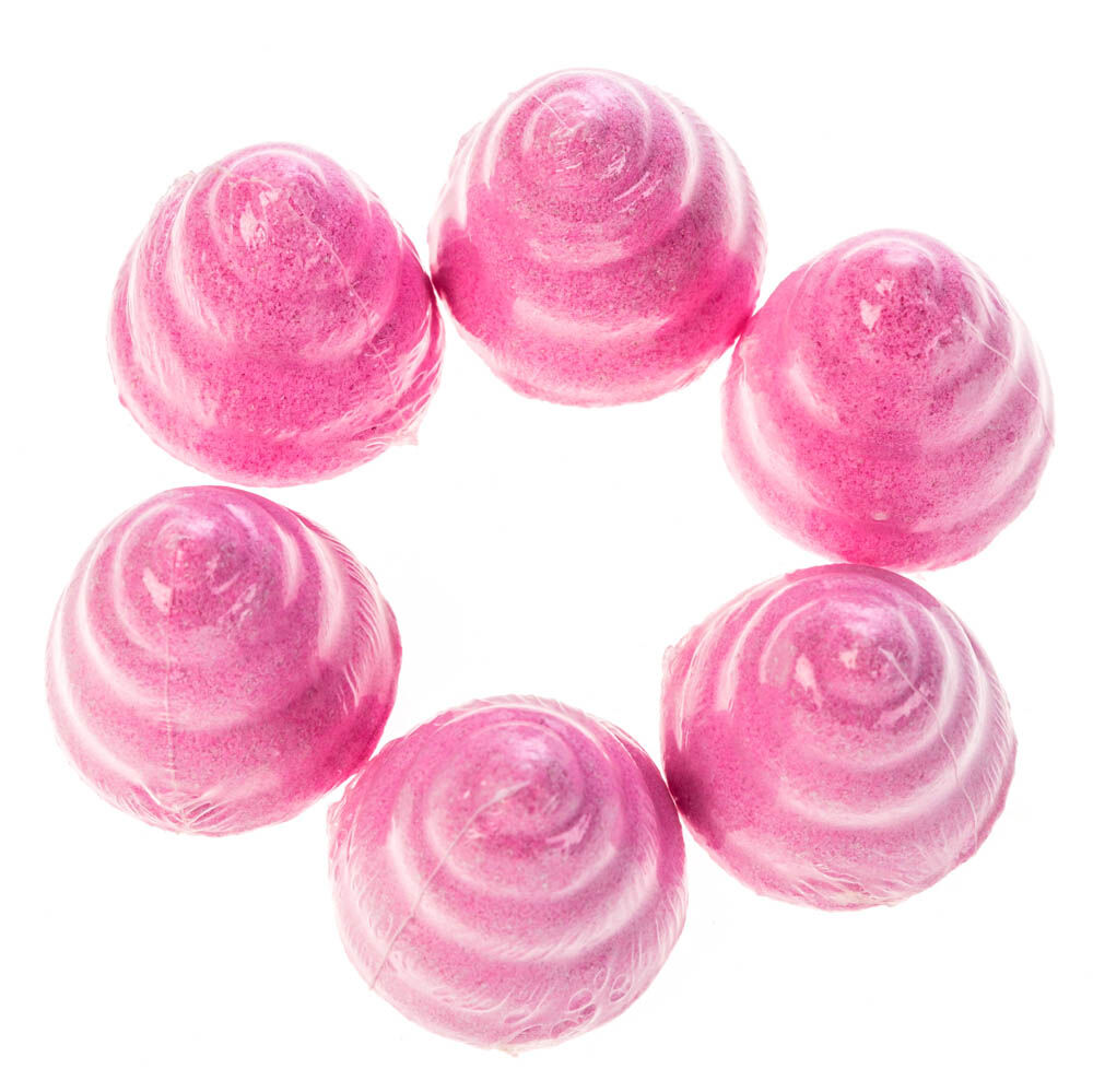 Kraken Fresh Baked! Sweet Vanilla Scented Toilet Bombs - Pink, 6 Pack,