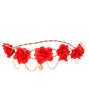 Golden Chain Flower Crown Headwrap - Red,