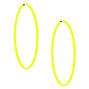 40MM Neon Hoop Earrings -  Yellow,