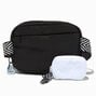 Black Sporty Chevron Fanny Pack,