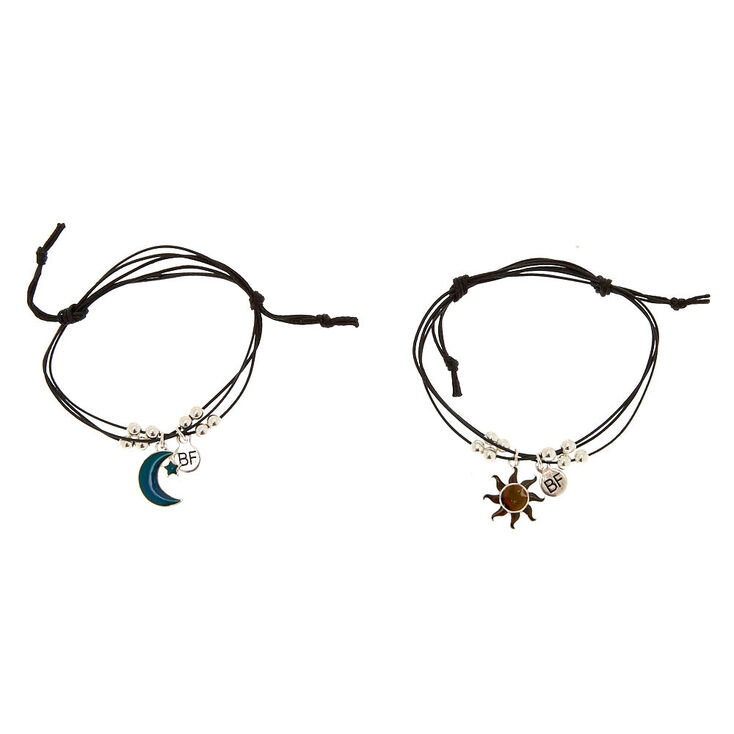Bracelets d&#39;humeur soleil et croissant de lune &laquo; meilleures amies &raquo;,