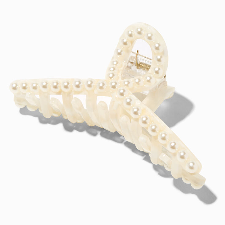 Cream Pearl Loop Hair Claw | Claire's US