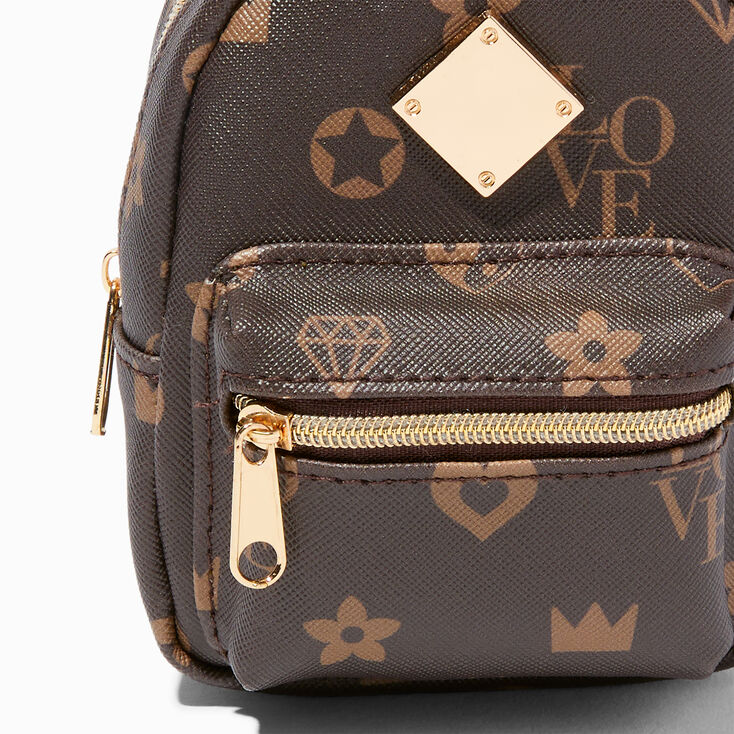 Claire's Brown Status Icons Round Crossbody Bag 