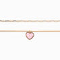 Pink Evil Eye &amp; Chain Choker Necklaces - 2 Pack,