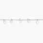 Silver-tone Cubic Zirconia Confetti Charm Bracelet,