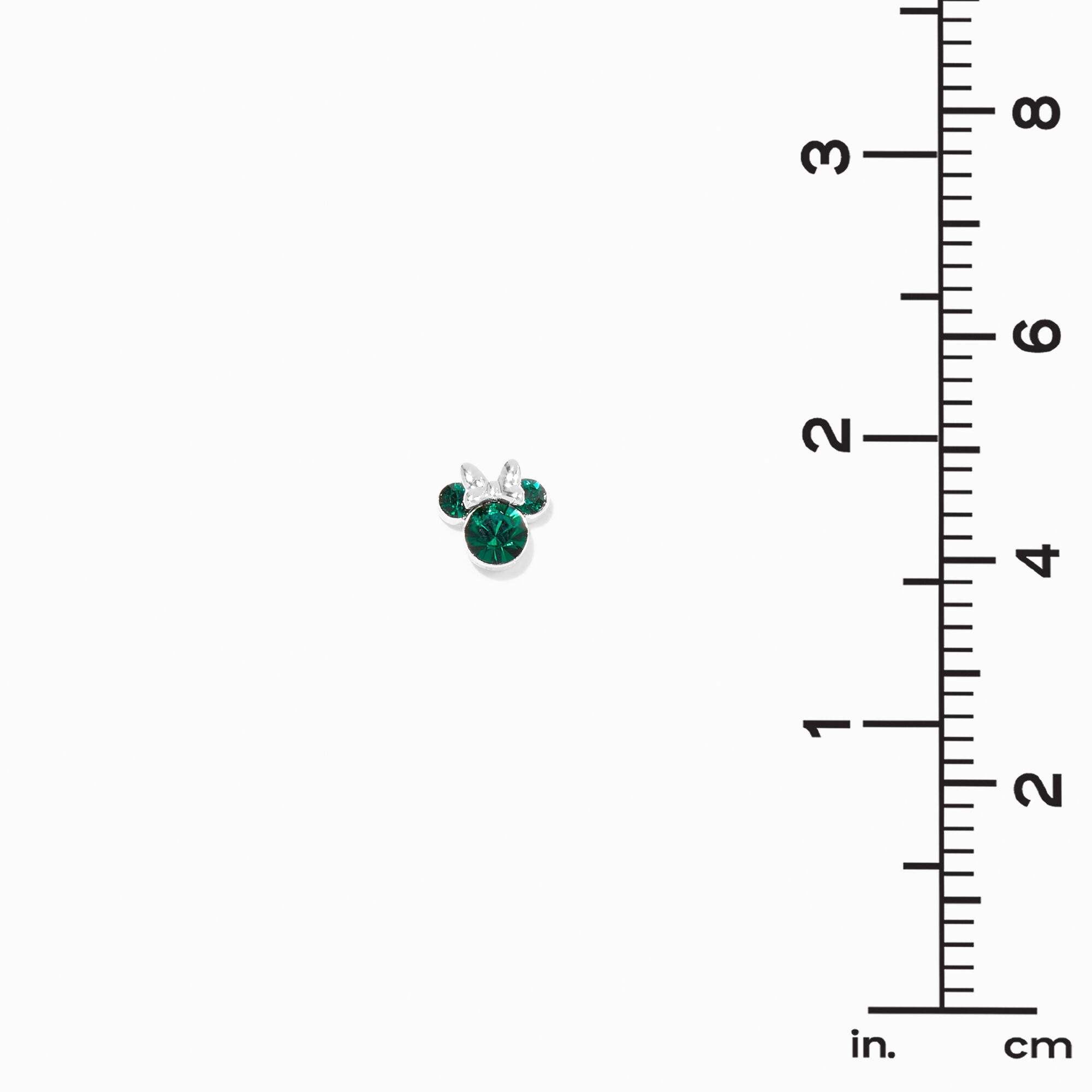 Disney Minnie Mouse Birthstone Sterling Silver Stud Earrings - May,