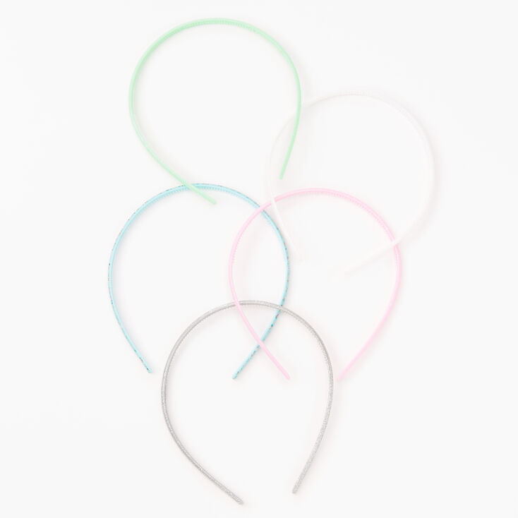 Claire&#39;s Club Printed &amp; Glitter Headband Set - 5 Pack,