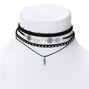 Go West Choker Necklaces - Black, 5 Pack,