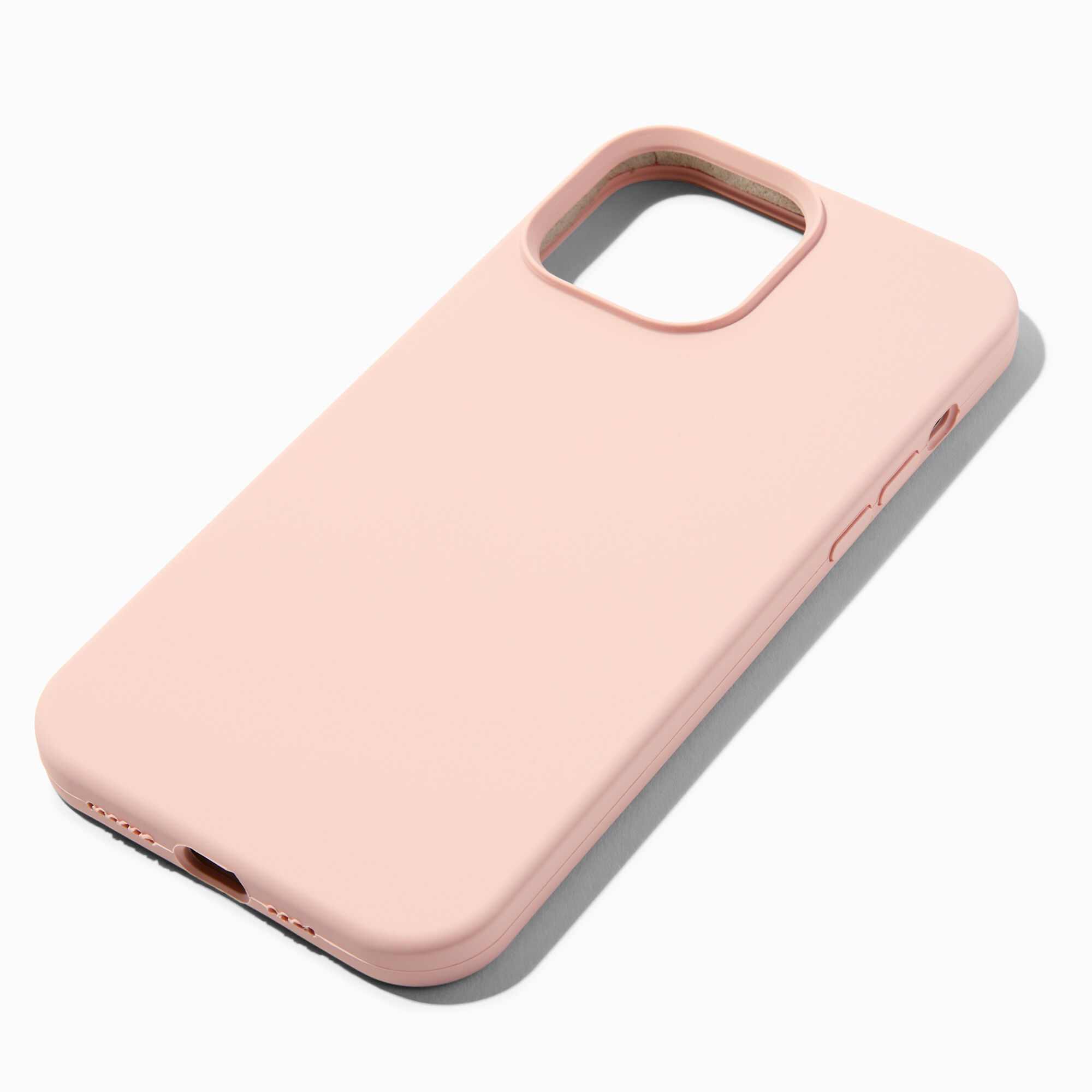 View Claires Solid Blush Silicone Phone Case Fits Iphone 13 Pro Max Pink information
