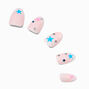 Multicolored Star Gem Stiletto Vegan Faux Nail Set - 24 Pack,